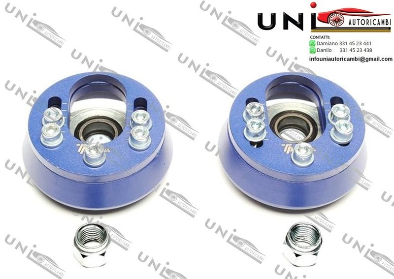 2 Piastre Camber Regolabili degli Ammortizzatori Anteriori: per VW BORA, GOLF 4 , SEAT LEON, Audi A3 per Assetto a Ghiera