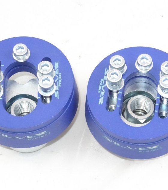 2 Piastre Camber Regolabili degli Ammortizzatori  Camber Plates AUDI 80 ,81, 85, B2, 85Q , PASSAT 32 , 33 adjustable blu
