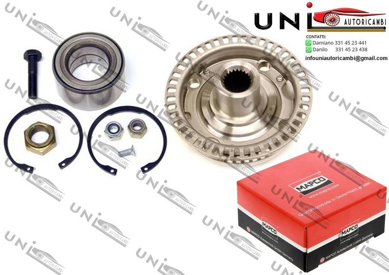 Mozzo Ruota / Kit Cuscinetto Ruota Assale Anteriore Bilaterale / Seat Cordoba / Vario da 1993 / Seat Ibiza II da 1993 / Seat Toledo I da 1991 / VW Caddy II Furgonato da 1995