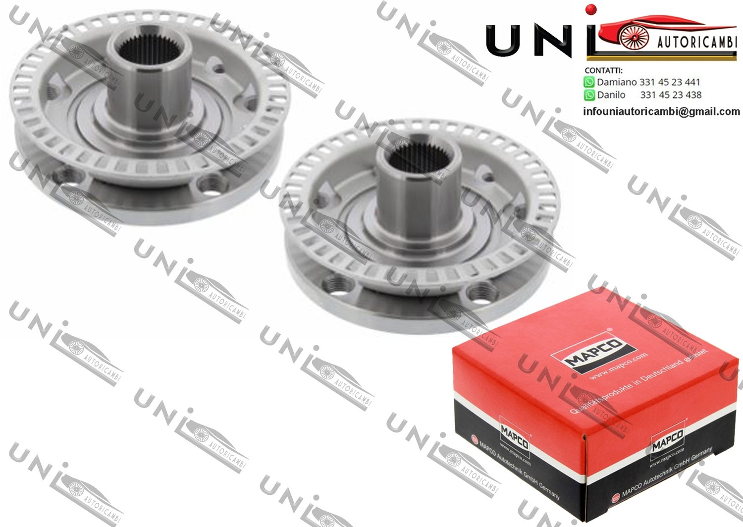 Mozzo Ruota Anteriore / Posteriore Bilaterale / Audi A3 da 1996 / Audi TT / Roadster da 1998 / Seat Leon da 1999 / Seat Toledo II da 1998 / Skoda Octavia I / Combi da 1996