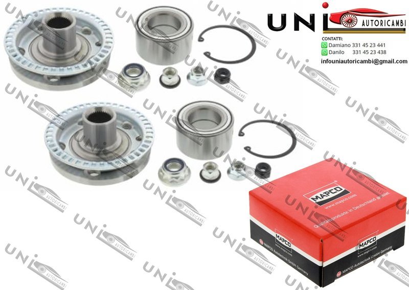 Mozzo Ruota / Kit Cuscinetto Ruota Assale Anteriore / Posteriore Bilaterale / Skoda Octavia I / Combi da 1996 / VW Bora / Station wagon da 1998 / VW Golf IV / Variant da 1997