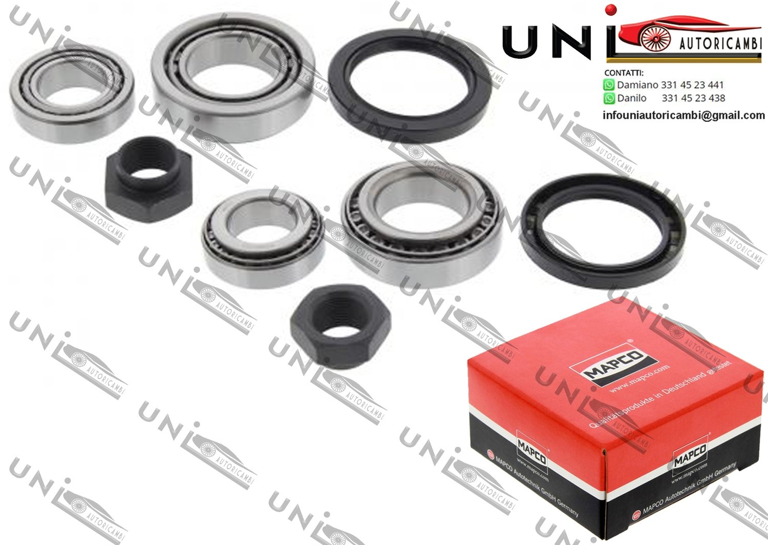 Kit Cuscinetto Ruota Assale / VW LT 40-55 I Furgonato / Pianale piatto / Telaio da 1975