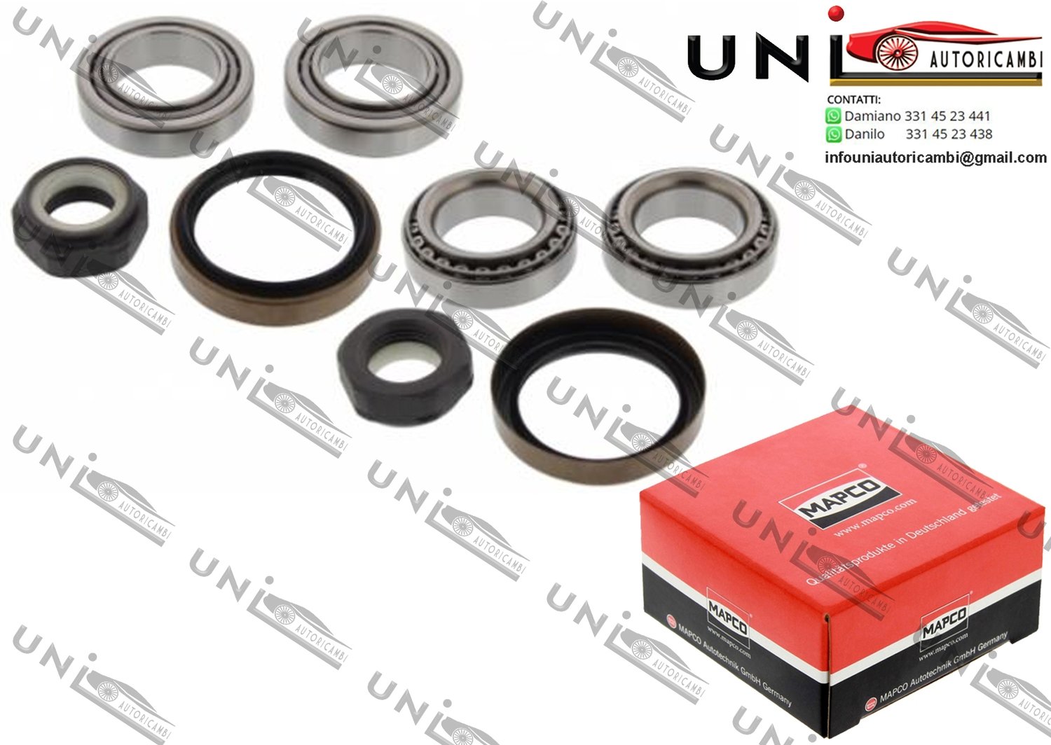 Kit Cuscinetto Ruota Assale / VW LT 28-35 I Autobus / Furgonato / Pianale piatto / Telaio da 1975 / VW LT 40-55 I Furgonato / Pianale piatto / Telaio da 1975