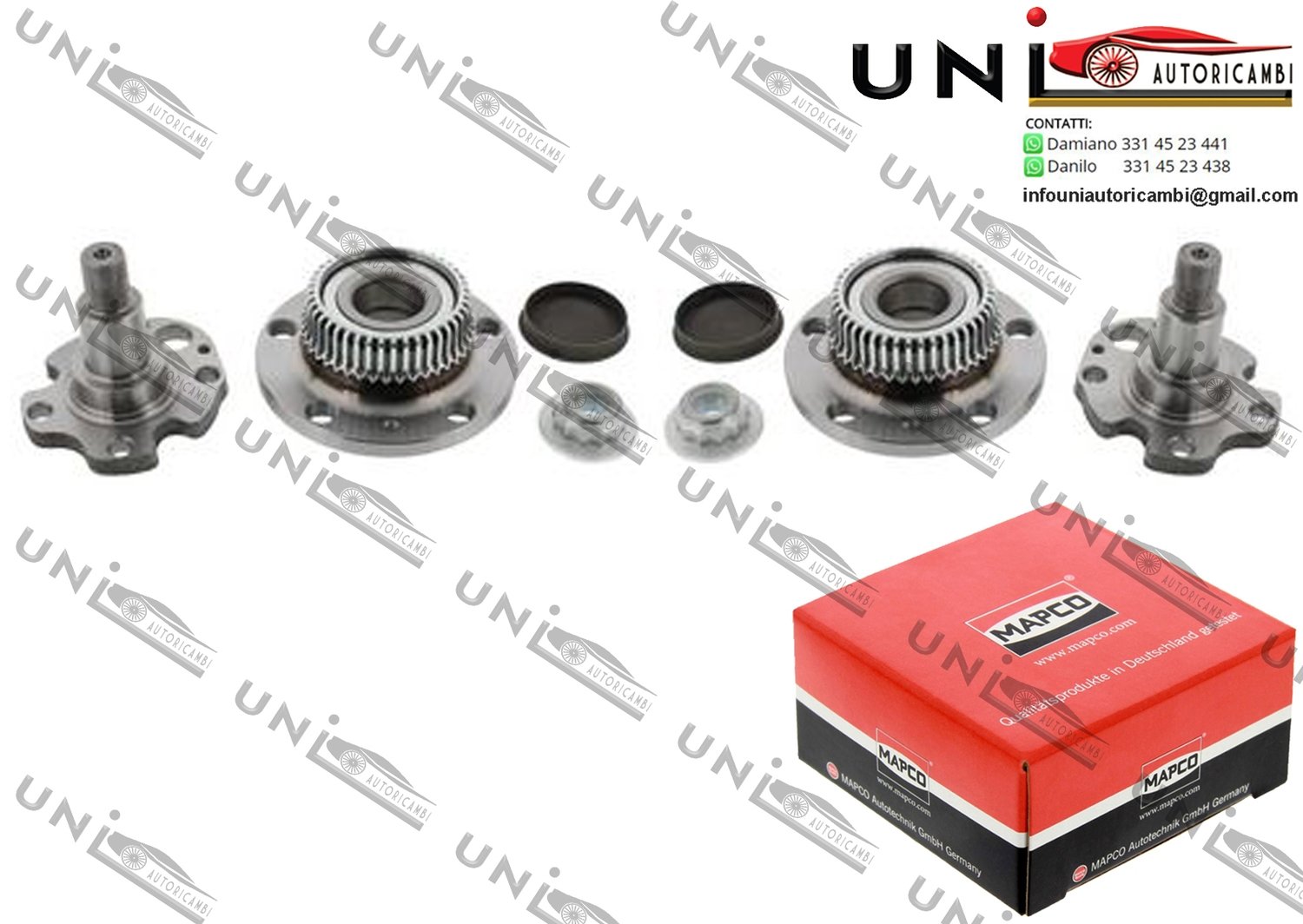 Mozzo Ruota Posteriore Bilaterale / Audi A3 da 1996 / Audi TT da 1998 / Seat Leon da 1999 / Seat Toledo II da 1998 / VW Golf IV / Variant da 1997 / VW New Beetle / Cabriolet da 1998