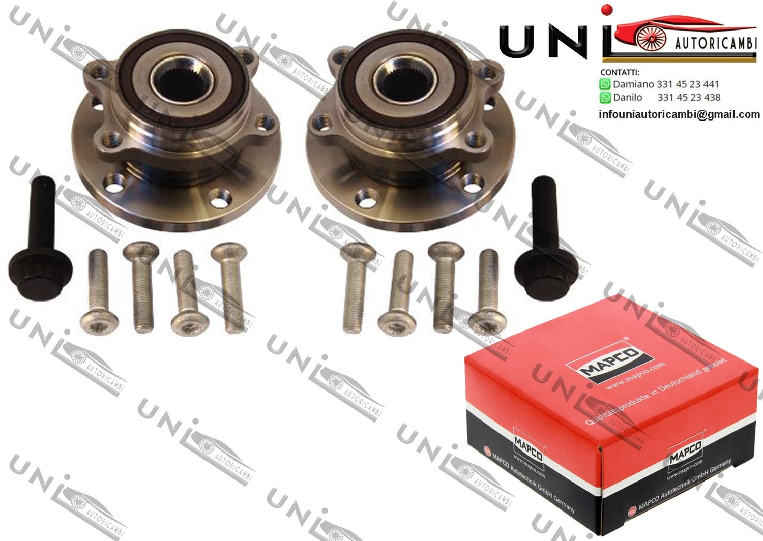 Mozzo Ruota Anteriore Bilaterale / Audi A3 / Cabriolet / Sportback da 2003 / Audi TT / Roadster da 2006 / Seat Altea / XL da 2004 / Seat Leon da 2005 / Seat Toledo III da 2004