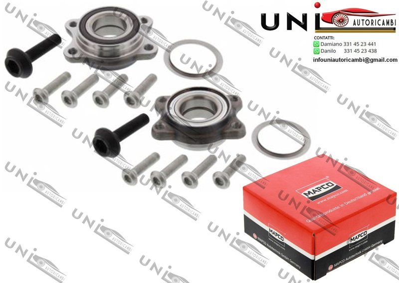 Kit 2 Cuscinetti Ruota Assale Anteriori Bilaterali / Audi A6 4F / Allroad / Avant da 2004 / Audi R8 / Spyder da 2007