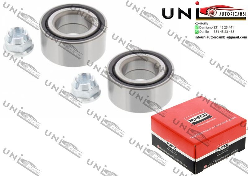 Kit 2 Cuscinetti Ruota Anteriori / Nissan Primastar Autobus / Furgonato da 2001 / Opel Vivaro Combi / Furgonato da 2001 / Renault Traffic II Autobus / Furgonato / Pianale piatto / Telaio da 2001