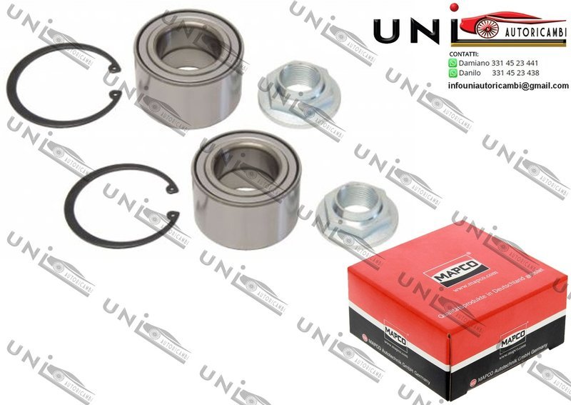 Kit 2 Cuscinetti Ruota Posteriori / Opel Movano Combi / Furgonato / Pianale piatto / Telaio / Ribaltabile da 1998 / Renault Master  II / Autobus / Furgonato / Pianale piatto / Telaio da 1998