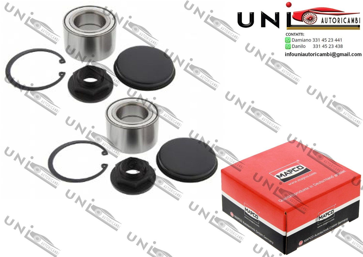 Kit Cuscinetto Ruota Assale / Nissan Interstar Autobus / Furgonato / Pianale piatto / Telaio da 2002 / Renault Master II Autobus / Furgonato / Pianale piatto / Telaio da 1998
