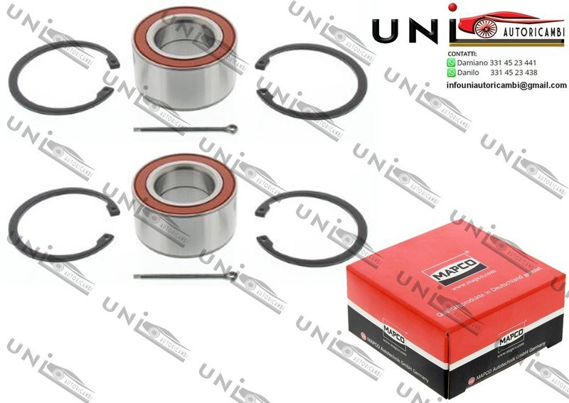 Kit Cuscinetto Ruota Assale Anteriore Bilaterale / Daewoo Cielo da 1994 / Daewoo Espero da 1991 / Daewoo Nexia / Tre volumi da 1995 / Opel Calibra A da 1990 / Opel Meriva da 2003