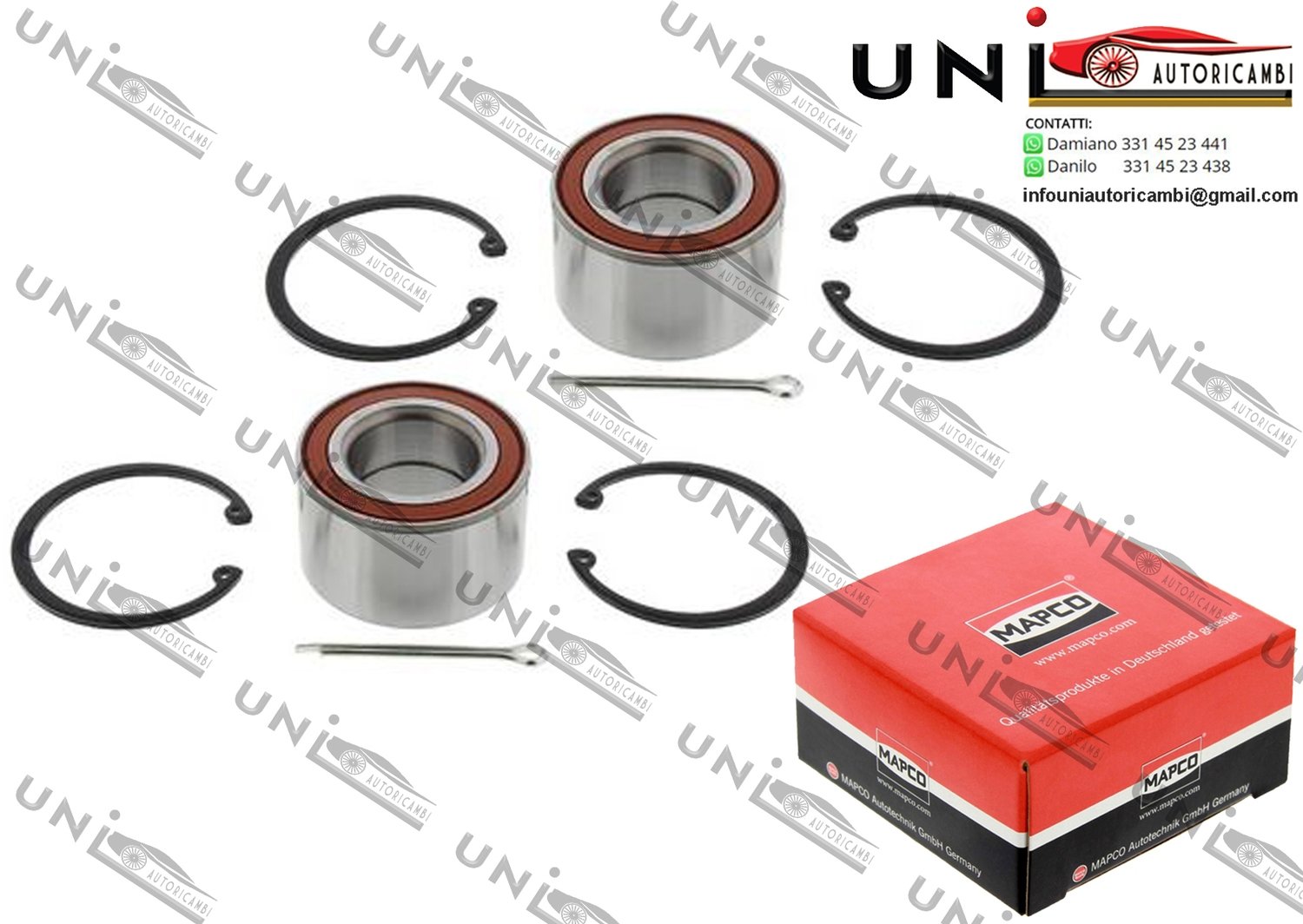 Kit Cuscinetto Ruota Assale Anteriore Bilaterale / Opel Ascona C / 2 volumi/Coda spiovente da 1981 / Opel Vectra A / 2 volumi/Coda spiovente da 1988 / Vauxhall Astra / 2 volumi/Coda spiovente da 1979