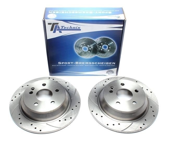 2 Dischi Posteriori FORATI E BAFFATI 296x10 mm per: - MERCEDES-BENZ VIANO W639 dal 2003-  - MERCEDES-BENZ VITO / MIXTO Furgonato (W639) dal 2003-  - MERCEDES-BENZ VITO Autobus (W639) dal 2003-
