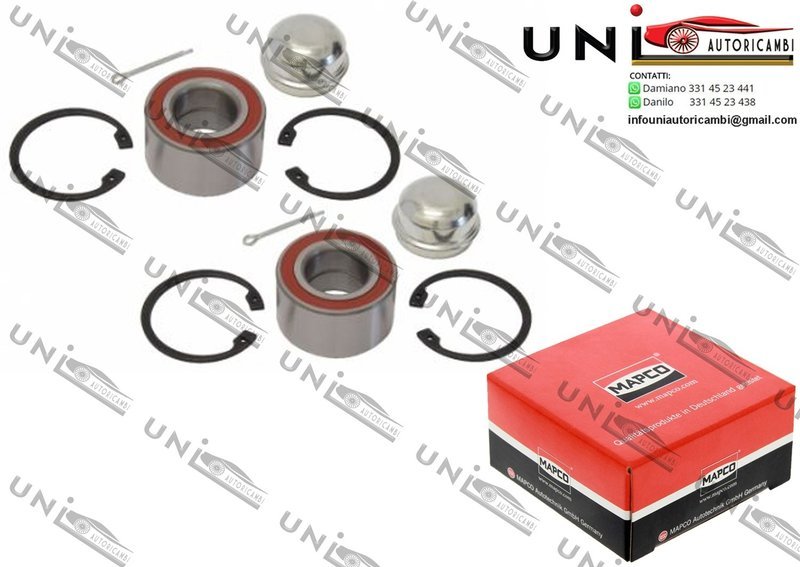 Kit 2 Cuscinetti Ruota Assale Anteriori Bilaterali / Opel Meriva da 2003 / Opel Tigra TwinTop da 2004 / Vauxhall Corsa Mk II (C) da 2000 / Vauxhall Corsavan Mk II (C) da 2000