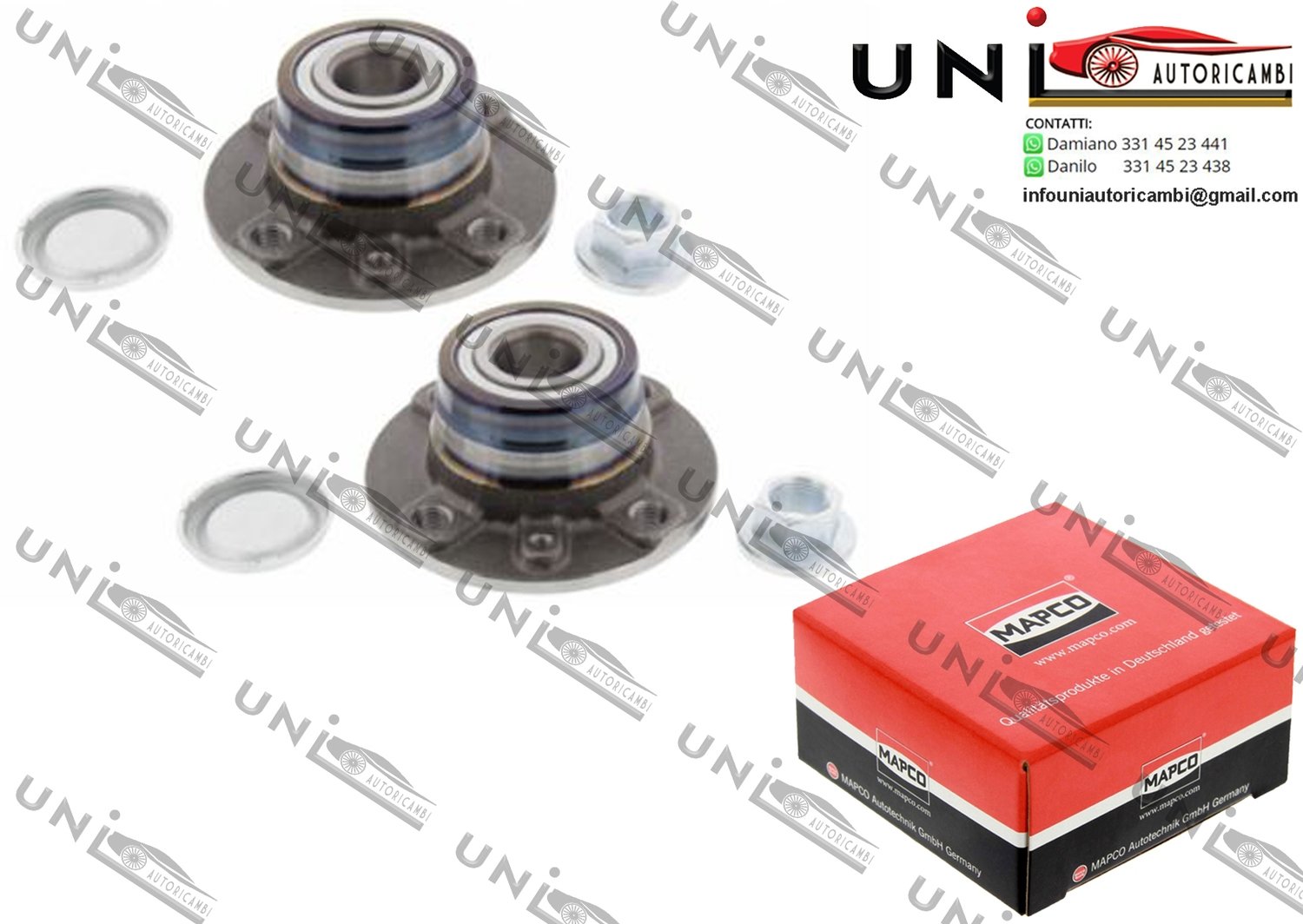 Mozzo Ruota Posteriore Bilaterale / Opel Corsa C / Furgonato da 2000 / Opel Tigra TwinTop da 2004 / Vauxhall  Corsa / Corsavan Mk II (C) da 2000 / Vauxhall Tigra TwinTop da 2004