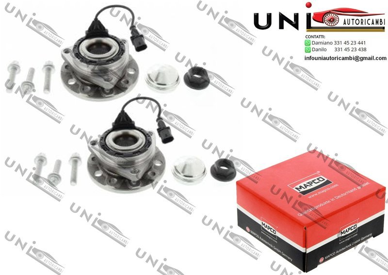 2 Mozzi Ruota con Cuscinetto Assale Anteriore Bilaterale SX + DX / Fiat Croma da 2005 / Opel Signum da 2003 / Opel Vectra C / GTS / Station wagon da 2002 / Saab 9-3X da 2009 / Vauxhall Signum da 2003