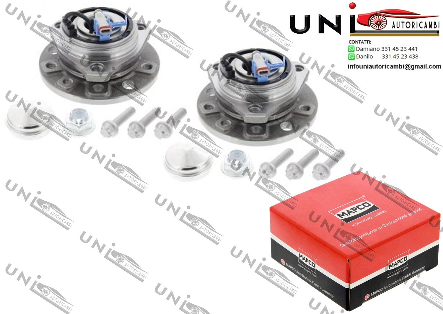 2 Mozzi Ruota Anteriori con Cuscinetto / Opel Zafira B da 2005 / Vauxhall Astra Mk V (H) 2 volumi / Coda spiovente / Sport Hatch / Station wagon / Twin Top da 2004 / Vauxhall Astravan Mk V (H) da 2005