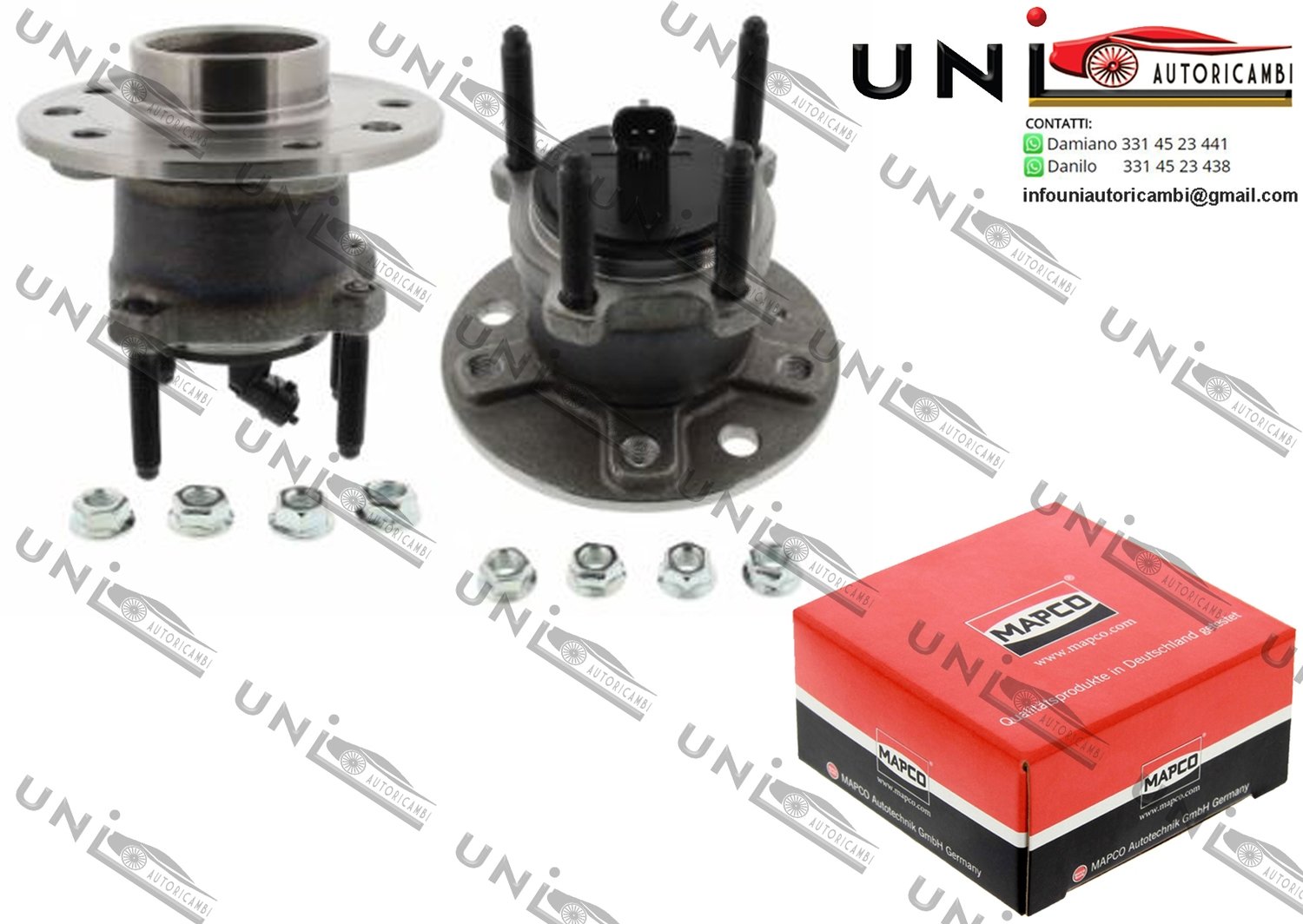 Mozzo Ruota con Cuscinetto Posteriori / Fiat Croma da 2005 / Opel Signum da 2003 / Opel Vectra C / GTS / Station wagon da 2002 / Saab 9-3 / Cabriolet / Station wagon da 2002 / Vauxhall Signum da 2003