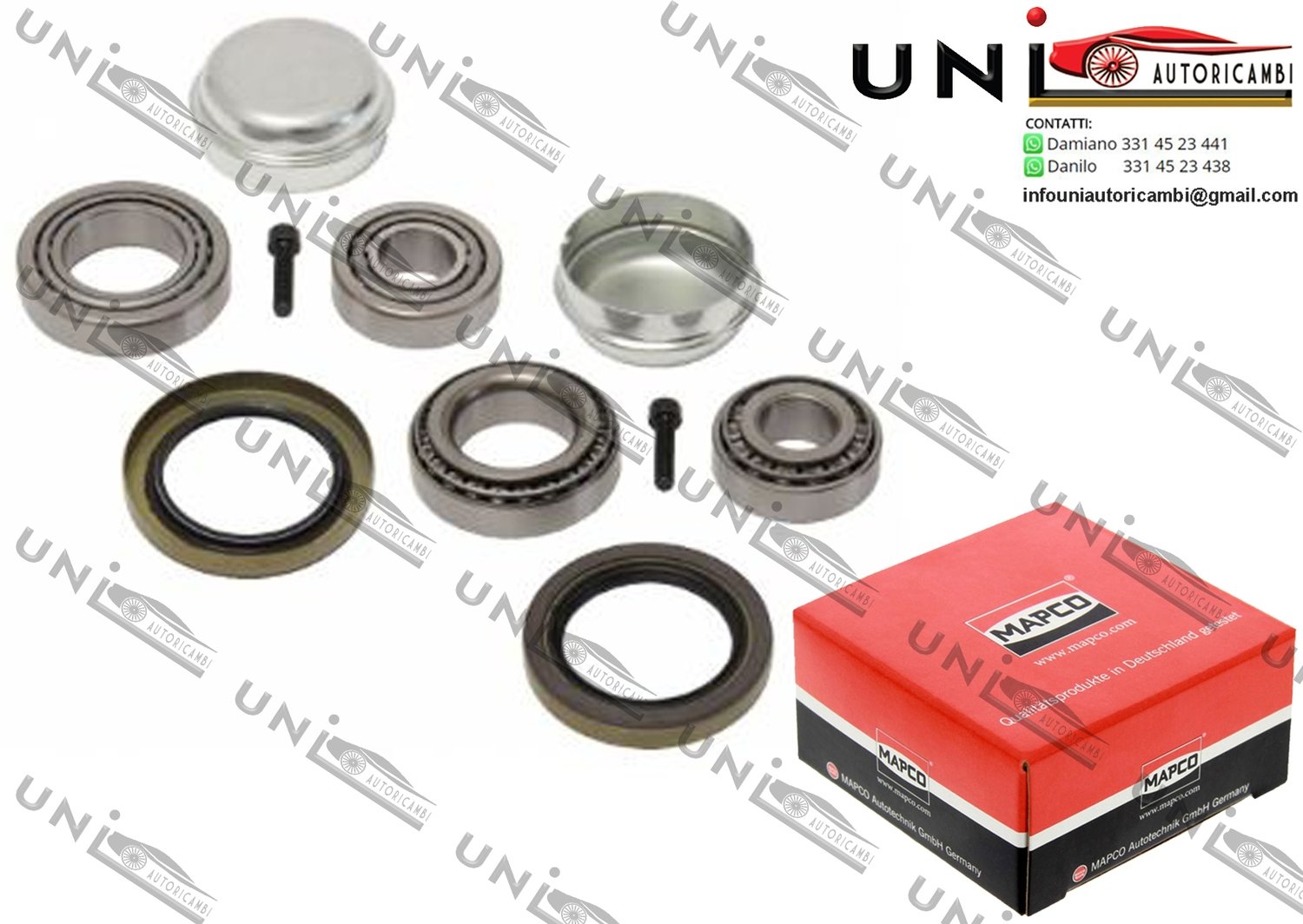 Kit Cuscinetto Ruota Assale / Mercedes-Benz Classe CLC da 2008 / Mercedes-Benz Classe E Cabriolet / Coupé da 2009 / Mercedes-Benz CLK / Cabriolet da 2002 / Mercedes-Benz SLK da 2004