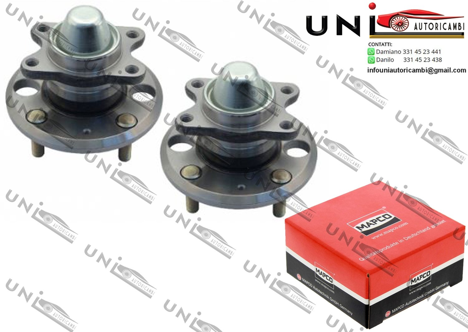 2 Mozzi Ruota Posteriori Bilaterali Sinistro SX + Destro DX / Hyundai Sonata IV da 1998 / Kia Magentis da 2001