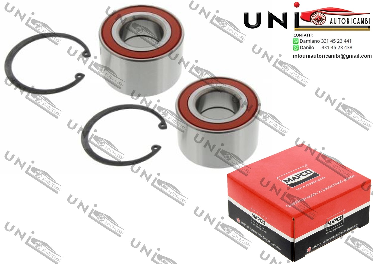 Kit 2 Cuscinetti Ruota Posteriori / BMW Serie 5 da 1981 / Fiat Croma da 1986