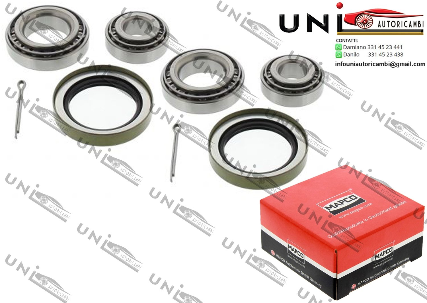 Kit Cuscinetto Ruota Assale / Mercedes-Benz 190 da 1984 / Mercedes-Benz Cabriolet da 1992 / Mercedes-Benz Coupe da 1987 / Mercedes-Benz SL da 1980 / Mercedes-Benz Tre volumi da 1984