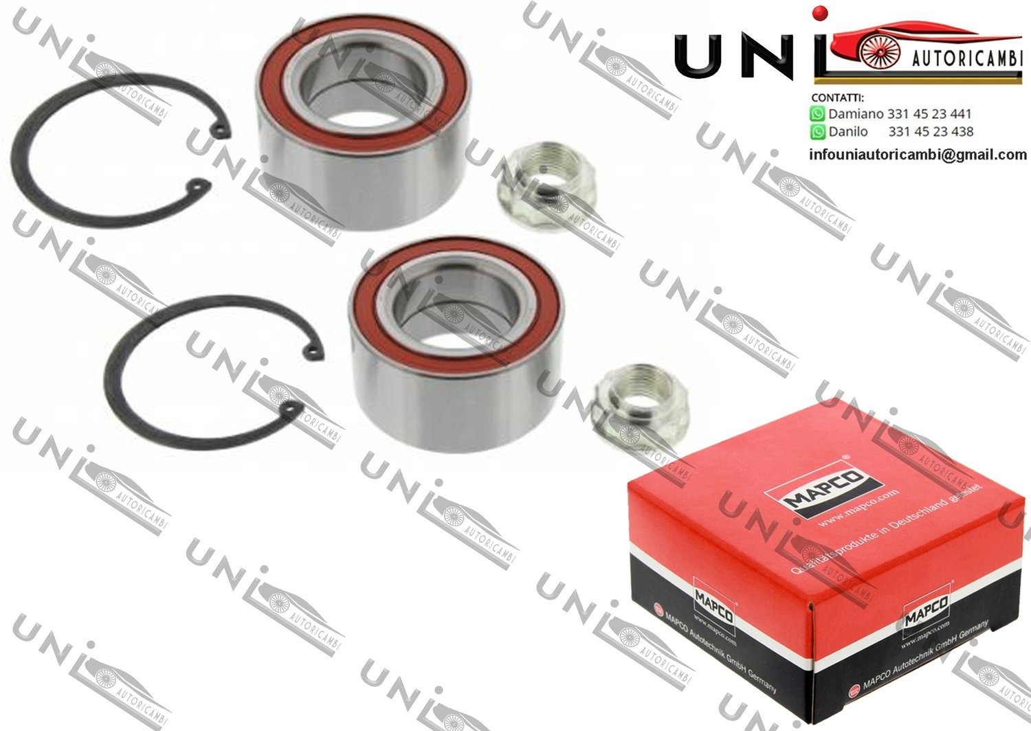 Kit Cuscinetto Ruota Assale Anteriore Bilaterale / Mercedes-Benz Classe A da 1997 / Mercedes-Benz Vaneo da 2002