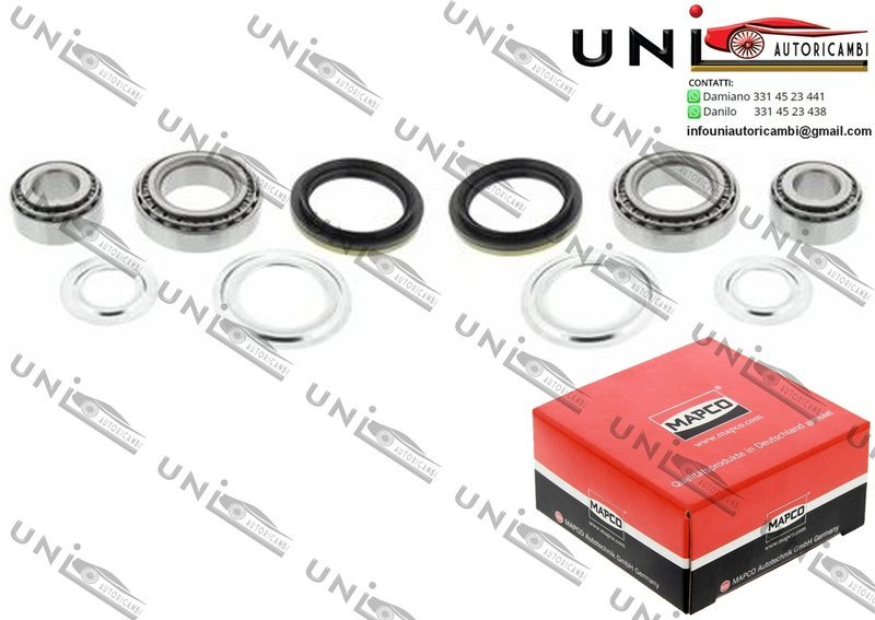 Kit Cuscinetto Ruota Assale Anteriore Bilaterale / Mercedes-Benz Sprinter 2-t Autobus / Furgonato / Pianale piatto / Telaio da 1995 / VW LT 28-35 II Autobus da 1996