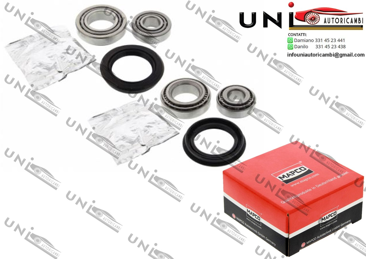 Kit Cuscinetto Ruota Assale Anteriore Bilaterale / Mercedes-Benz /8 / Coupé da 1968 / Mercedes-Benz SL / Coupé da 1971