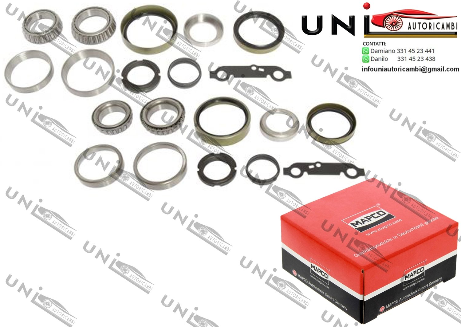 Kit Cuscinetto Ruota Assale Posteriore Bilaterale / Mercedes-Benz /8 / Coupé da 1968 / Mercedes-Benz Classe S / Coupé da 1972 / Mercedes-Benz Coupe da 1977 / Mercedes-Benz Kombi Station wagon da 1977