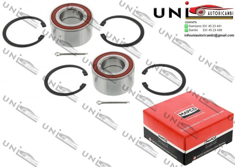 Kit 2 Cuscinetto Ruota Anteriori / Saab 9-3 / Cabriolet da 1998 / Saab 9-5 da 1997 / Saab 900 I / Cabriolet / Combi Coupe da 1985 / Saab 900 II / Cabriolet / Coupé da 1993