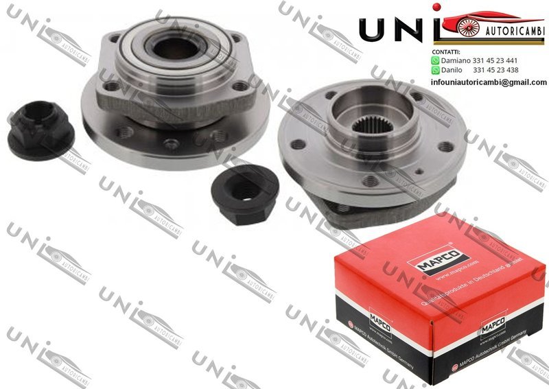 Mozzi Ruota Anteriore Bilaterale Sinistro + Destro Volvo 850 / Station wagon da 1991 / Volvo C70 I Cabriolet / Coupé da 1997 / Volvo S70 da 1996 / Volvo V70 I da 1995 / Volvo V90 Station wagon da 1997