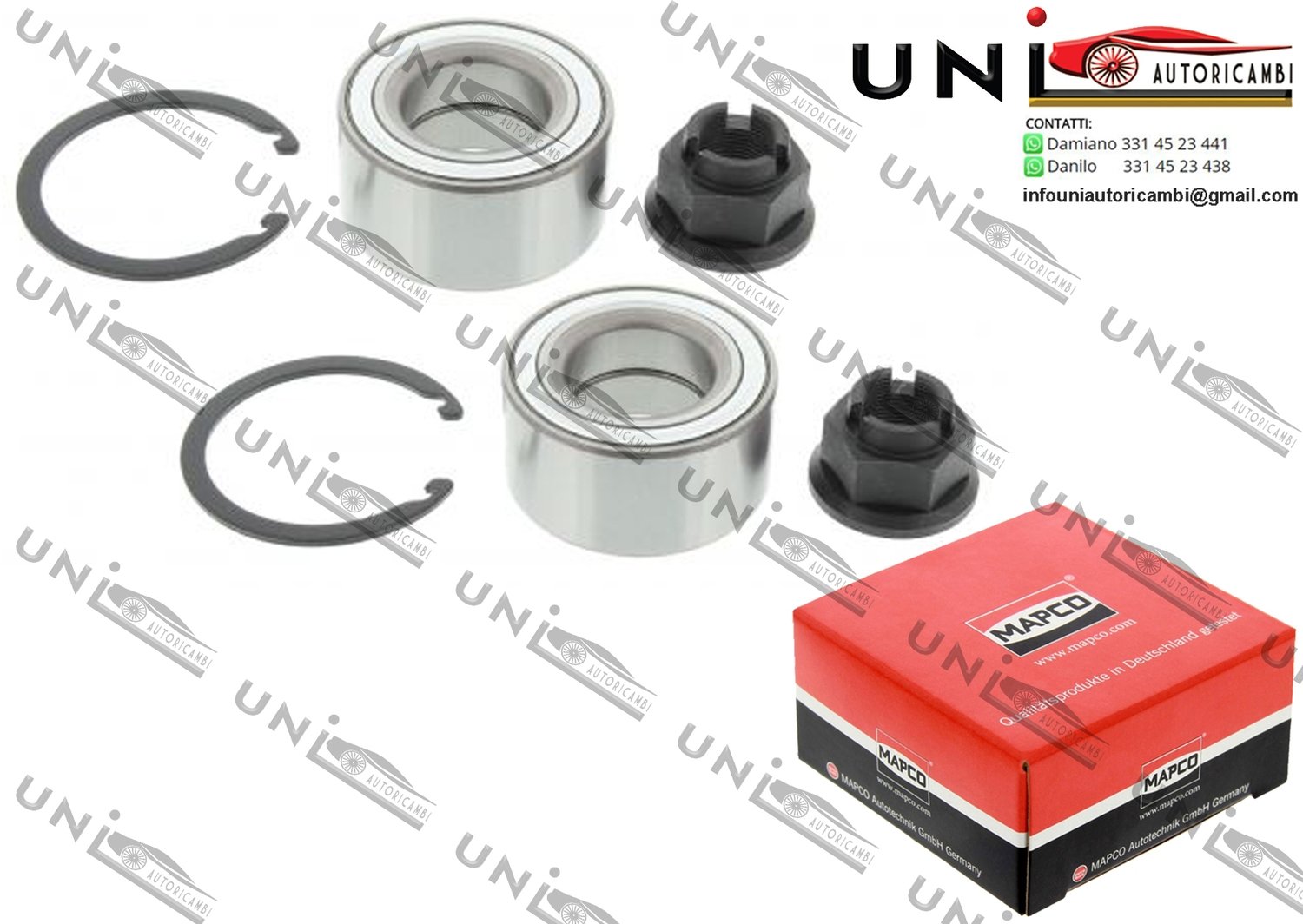 Kit 2 Cuscinetti Ruota Anteriori Bilaterali / Volvo S40 I da 1995 / Volvo V40 Station wagon da 1995