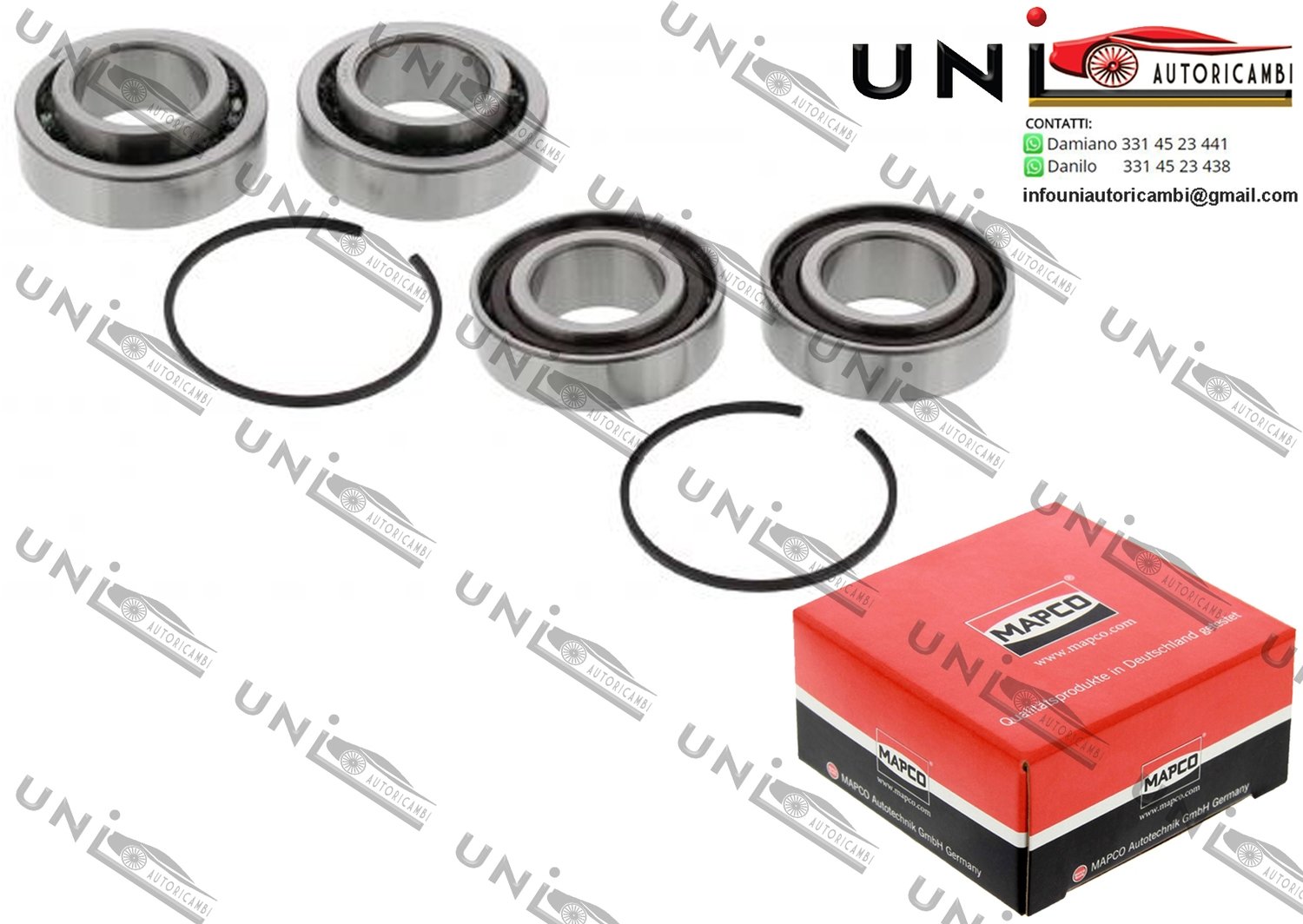 Kit Cuscinetto Ruota Assale Anteriore Bilaterale / Austin 1000-Series MK II da 1970 / Austin Allegro 2 volumi/Coda spiovente / SW da 1973 / Austin Metro da 1980 / Austin Mini da 1967