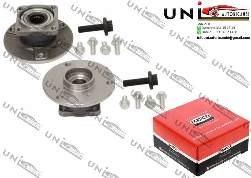 Kit 2 Mozzi Ruota con Cuscinetto Posteriori / Smart Cabrio da 2000 / Smart City-Coupe da 1998 / Smart Crossblade da 2002 / Smart ForTwo Cabrio / Coupé da 2004 / Smart Roadster / Coupé da 2003