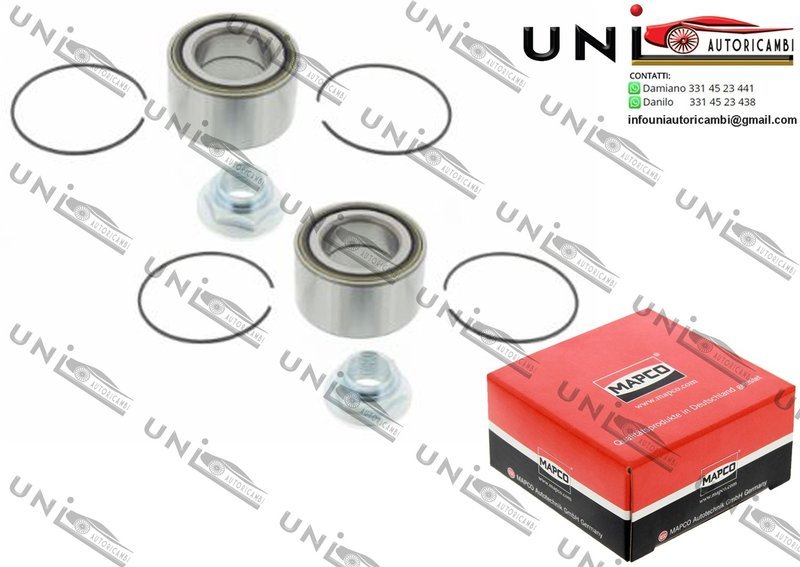 Kit 2 Cuscinetti Ruota Anteriori / Posteriori Bilaterale / Austin Maestro da 1983 / MG MG TF / MG MGF da 1995 / Rover 100 / Metro / Cabriolet da 1990 / Rover Maestro da 1990