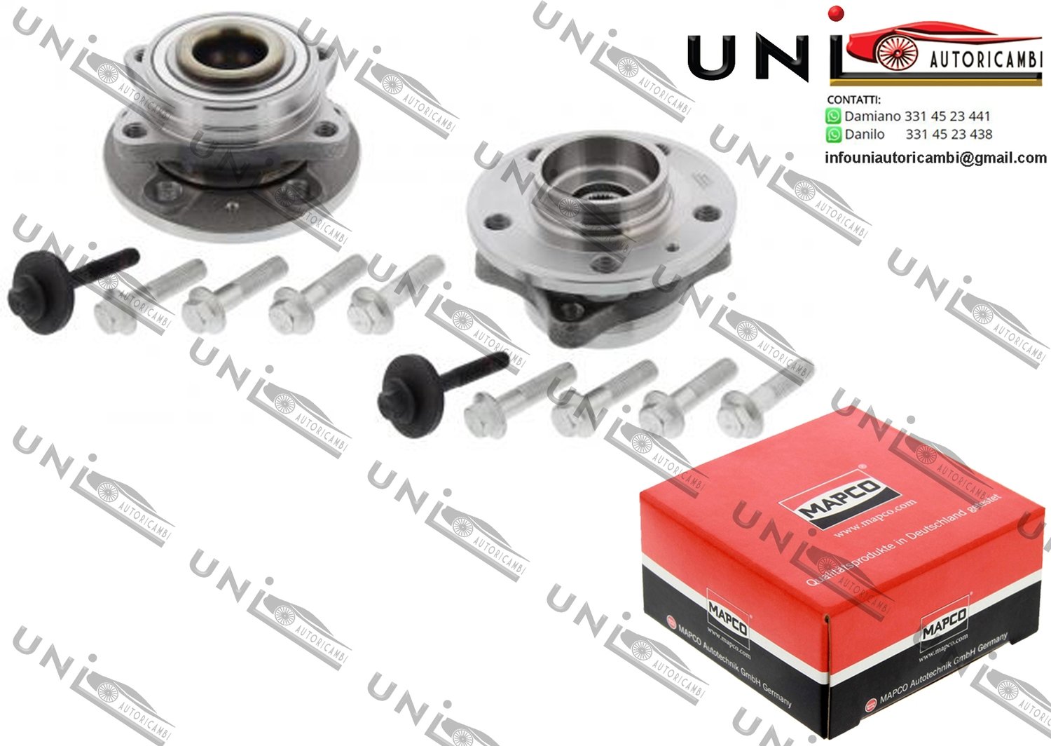 2 Mozzi Ruota Anteriori Bilaterali con cuscinetto Sinistro + Destro / Volvo XC90 I da 2002