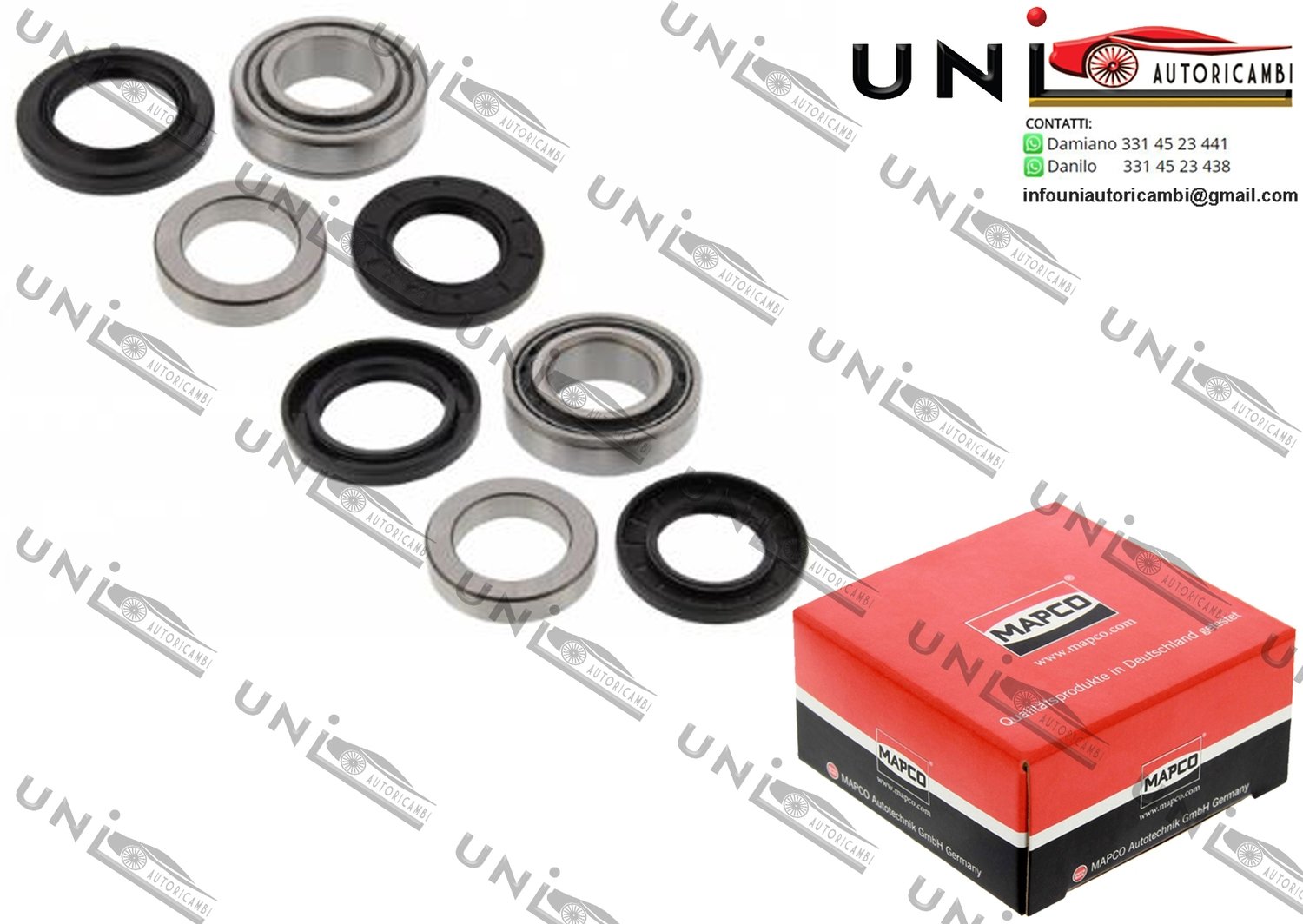 Kit Cuscinetto Ruota Assale Posteriore Bilaterale / Volvo 740 / Kombi da 1983 / Volvo 760 / Kombi da 1981 / Volvo 780 da 1986 / Volvo 940 / II / II SW / Kombi da 1990