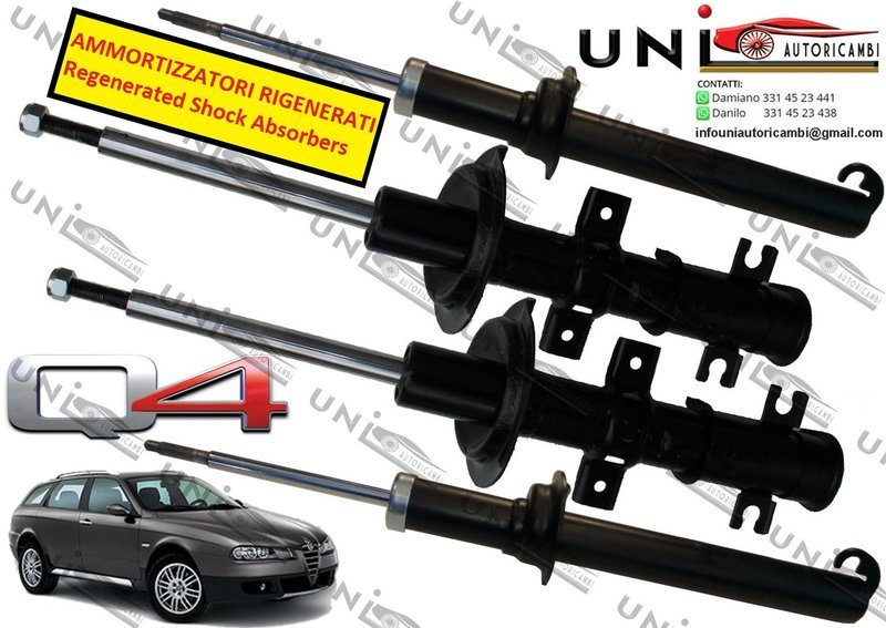 4 Ammortizzatori Rigenerati ad Olio Alfa Romeo 156 CrossWagon Q4