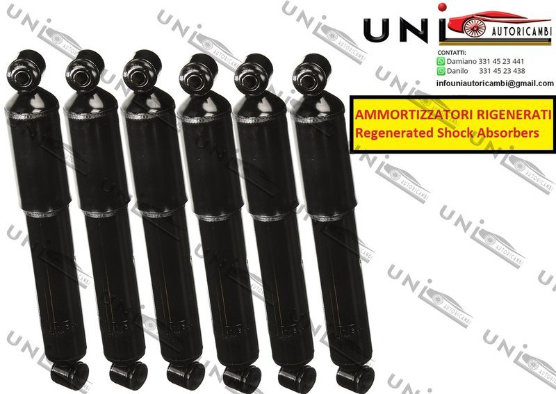 6 Ammortizzatori  Anteriori o Posteriori Rigenerati Auto Furgone Rimorchio Caravan Camion Biligo Biga TRUCK  / Truck Trailer