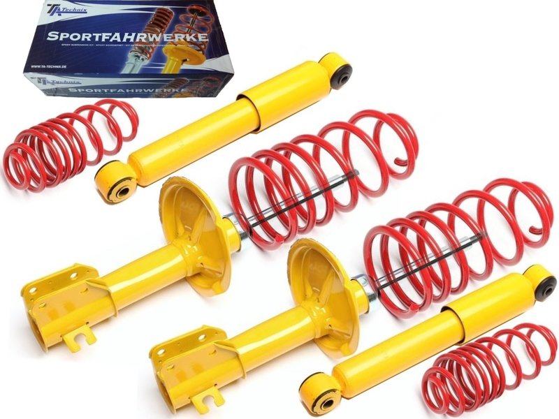 ASSETTO FISSO COMPOSTO da: 4 Ammortizzatori Sportivi + 4 Molle Ribassate 40/40 mm per: Alfa Romeo 155 (167) da 01.1992 a 12.1994