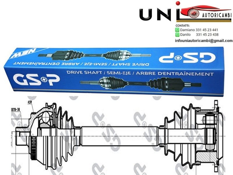 Albero Motore Semiasse Anteriore Sinistro Audi A4 (8D2, B5) da 09.1995