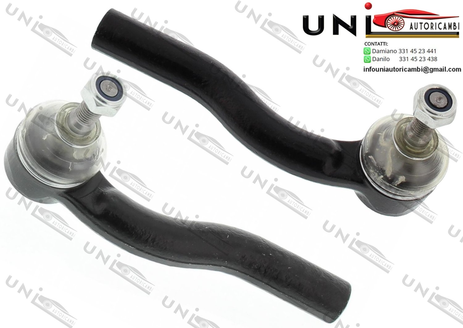 2 Testine Scatola Sterzo Anteriore (Sinistro + Destro)​​ Abarth 500 / 595 (312_)​ da 2008 / ​Fiat 500 (312_)​ da 2007​ / Fiat​ Panda (169_)​ da 2003​ / Ford KA (RU8)​ da 2008