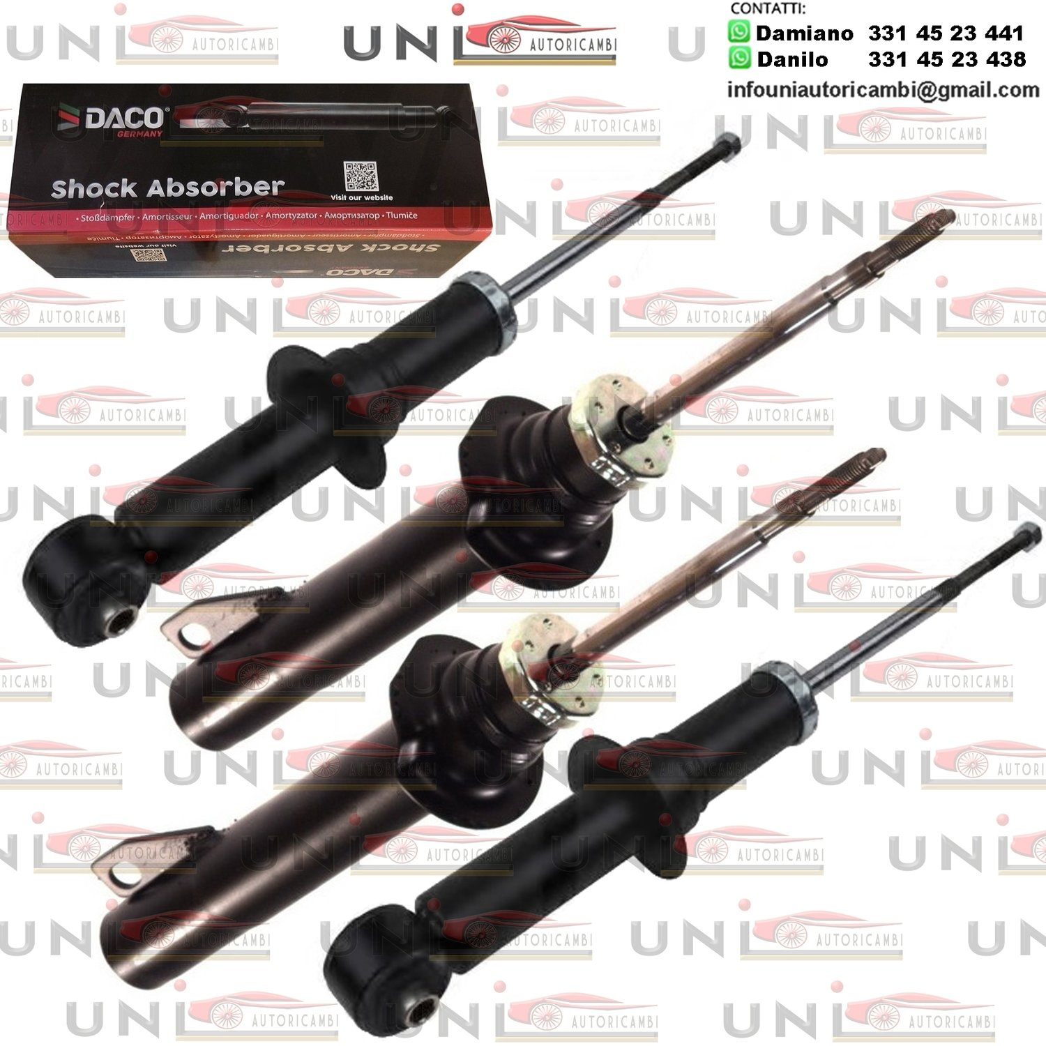 4 Ammortizzatori a Gas DACO Germany Alfa Romeo 159 / Brera da 2005