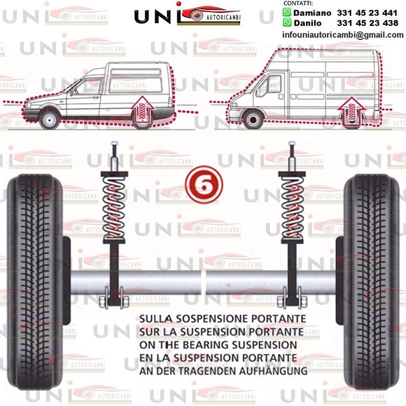 Kit Molle Stabilizzatrici da Carico Posteriori Opel Vectra B Berlina 36 da 10.1995 a 03.2002