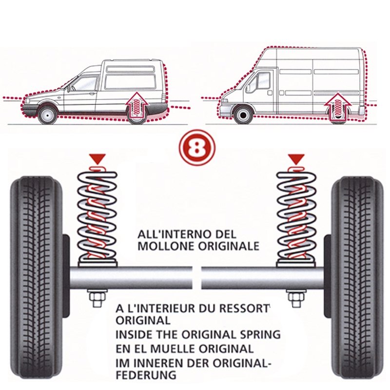 Kit Molle Stabilizzatrici da Carico Posteriori Opel Combo 1.7 D da 2002 - 2010
