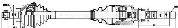 1X Semiasse Anteriore Destro Citroen Dispatch Van (BS, BT, BY, BZ) da 01.2002, Fiat Scudo / Combinato (220L, 220P) da 12.1999 a 12.2006, Fiat Ulysse (220) da 10.1999 a 08.2002, Lancia Zeta