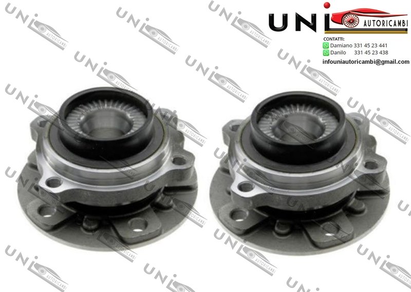 2 Mozzi Ruota Anteriori con Cuscinetto Bilaterale per: BMW Serie 5 (F10), 5 (F11), 5 GRAN TURISMO (F07), 6 (F12), 6 (F13), 6 GRAN COUPE (F06), 7 (F01, F02, F03, F04), X3 (F25), X4 (F26) 2.0-4.4 04.09-
