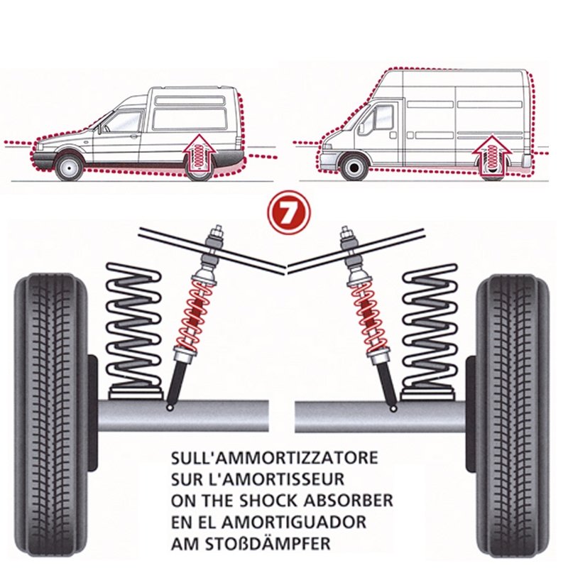 Kit Molle Stabilizzatrici da Carico Posteriori Renault R19 1^ - 2^ S. - Ammortizzatori Ø 40 da 01.1988 a 06.1996