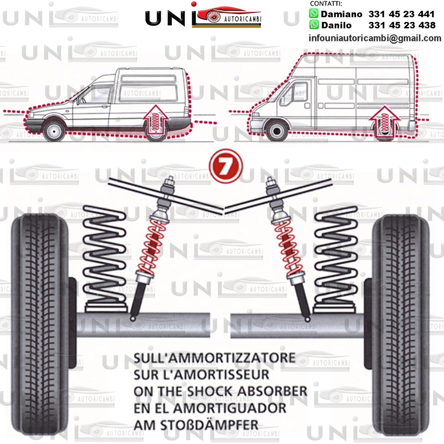 Kit Molle Stabilizzatrici da Carico Mercedes Classe G 4WD Tutti Tipi W460 da 03.1979 - 08.1993
