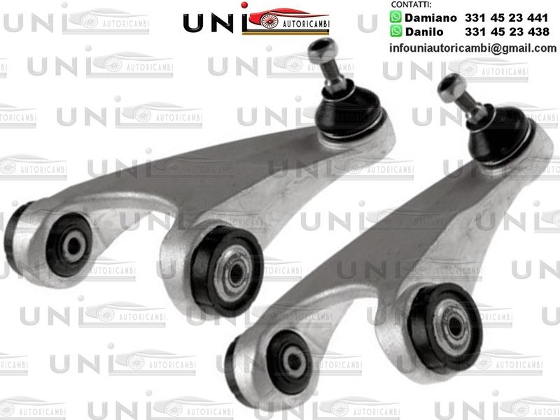 2 Bracci oscillanti Anteriori Sinistro SX + Destro DX Alfa Romeo 147 (937_)​ da 2001 / Alfa Romeo​ 156 (932_) ​da 1997 / Alfa Romeo​ 156 Sportwagon (932_)​ da 2000 / Alfa Romeo​ GT (937_)​ da 2003